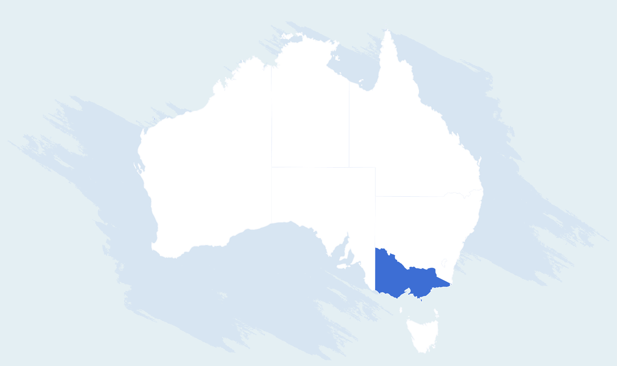Map of AU highlighting Victoria | Road Transport Australia | Tasman Logistics Services