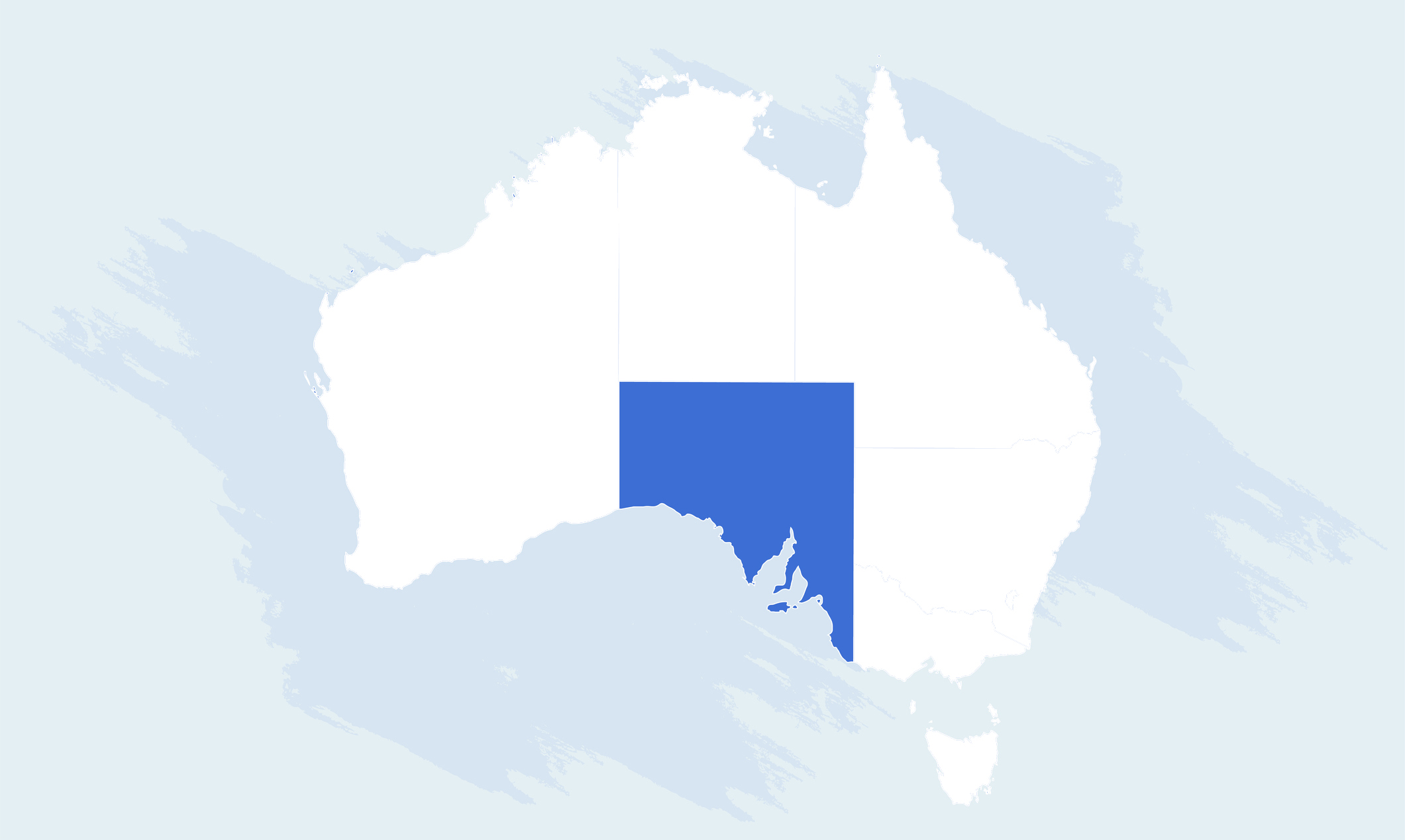 Map of AU highlighting South Australia | Australia Logistics Company | Tasman Logistics Services